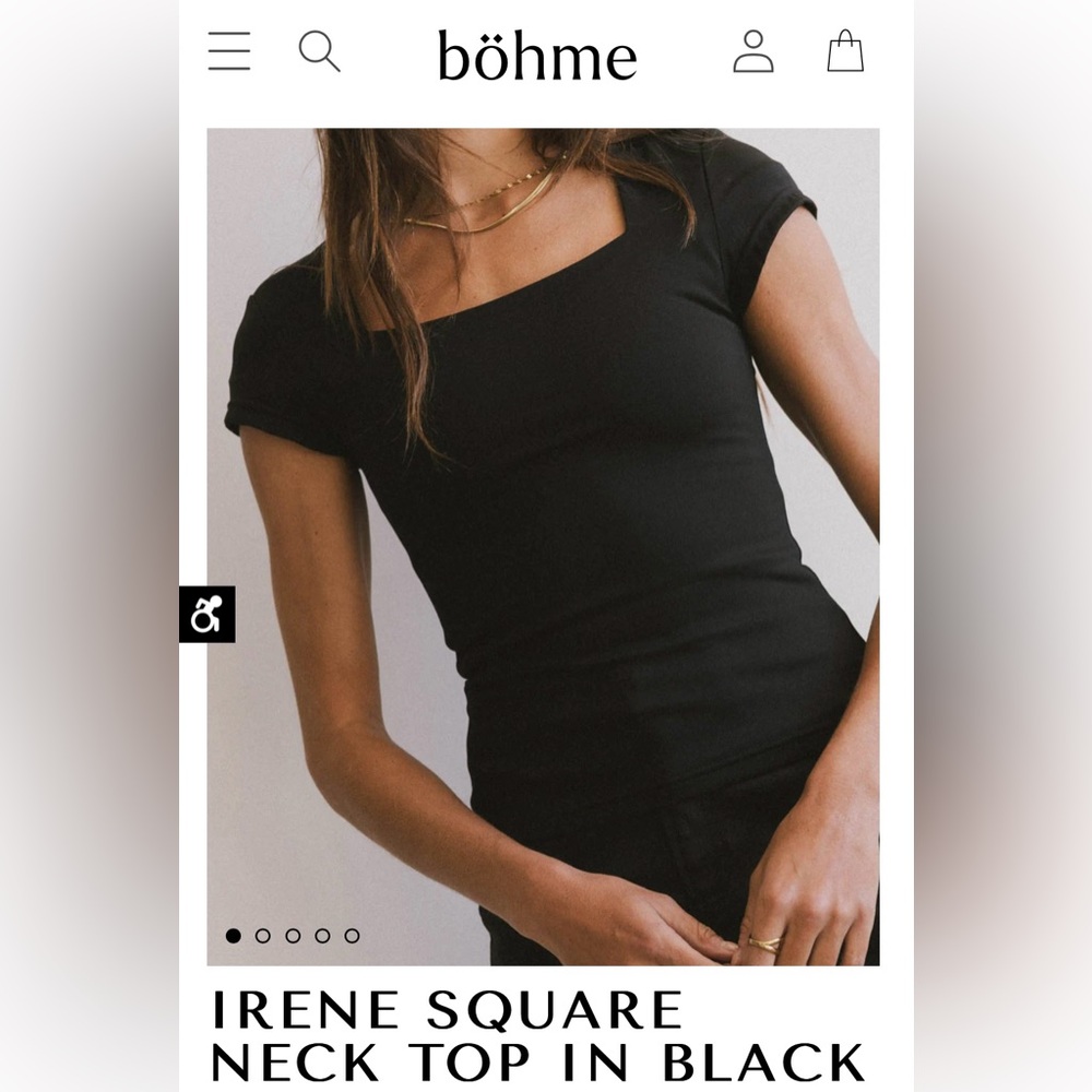 Böhme Irene square neck top